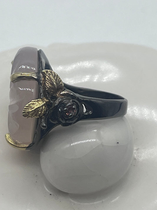 Rings Cuarz pink vintage cocktail