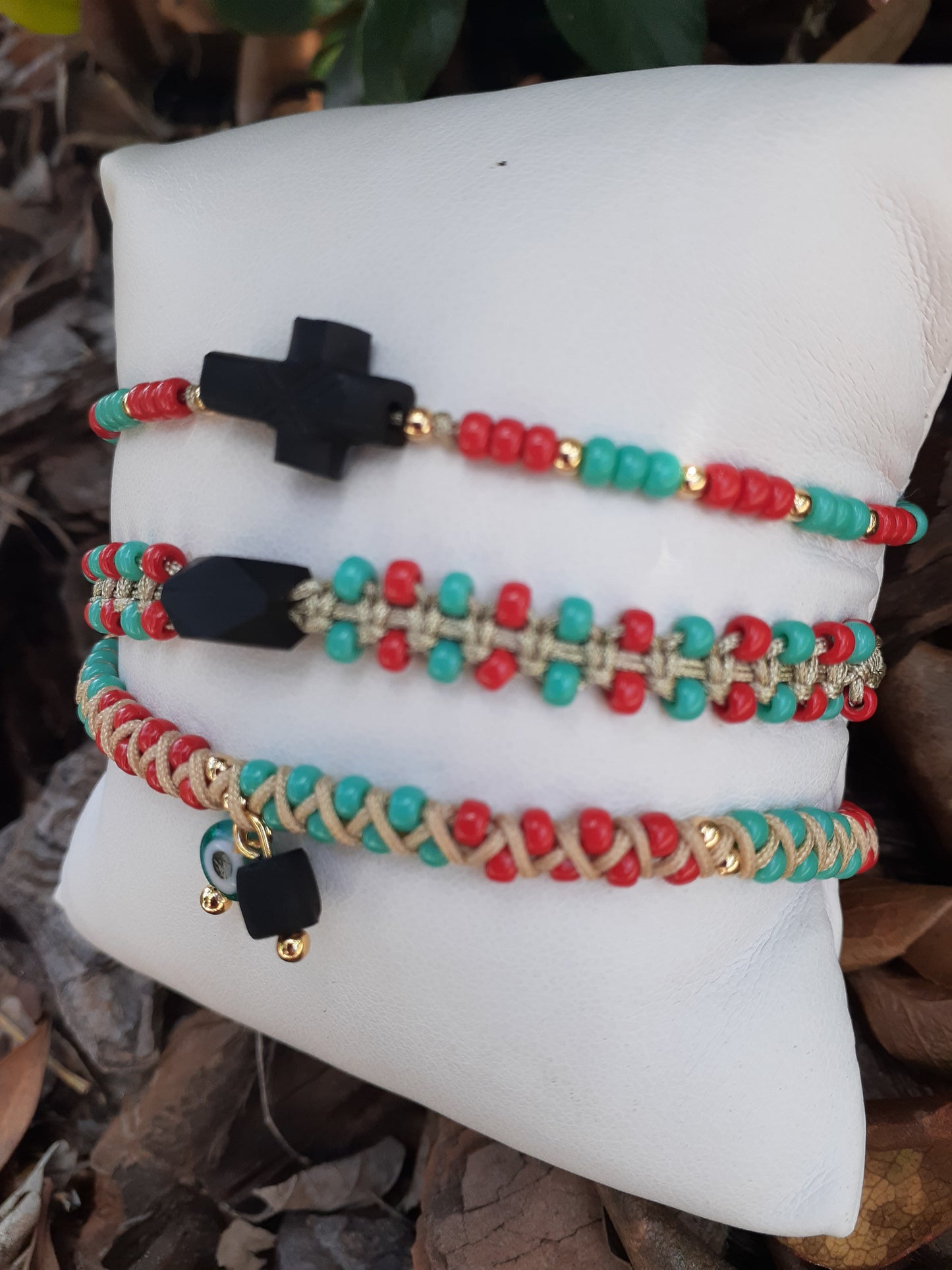 Three Protectors Bracelet Women Miyuki Azabache Protection Mal de ojo