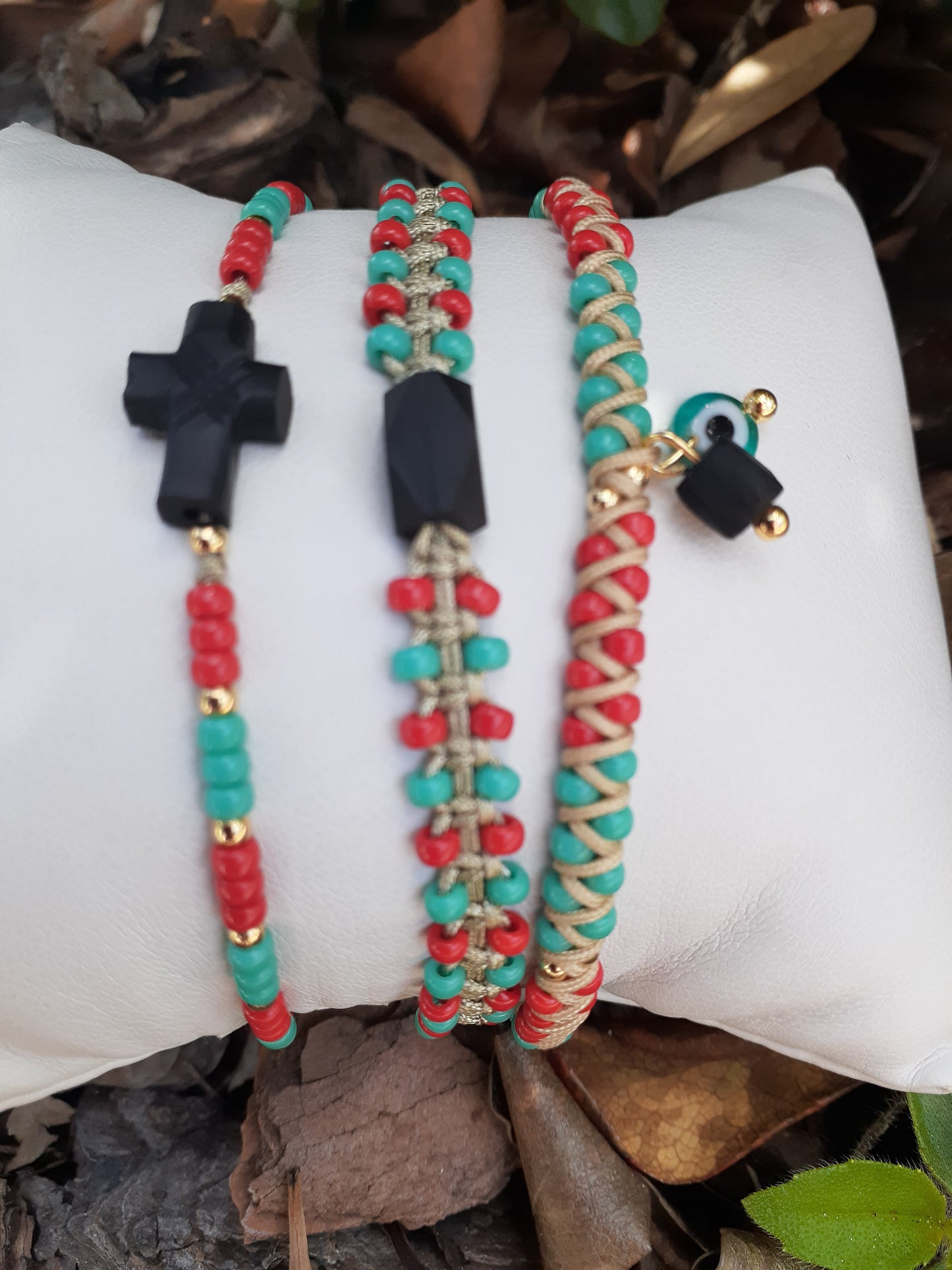 Three Protectors Bracelet Women Miyuki Azabache Protection Mal de ojo