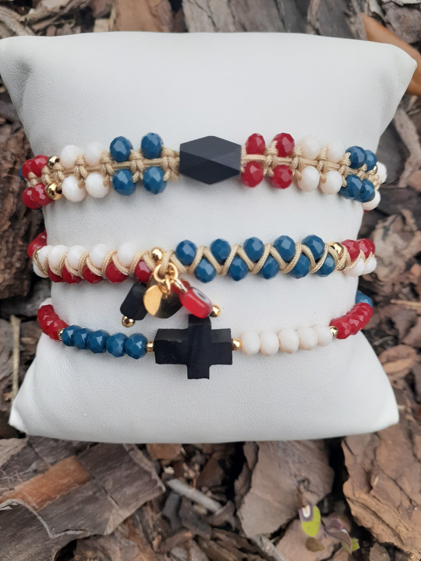 Three Protectors Bracelet Women Miyuki Azabache Protection Mal de ojo