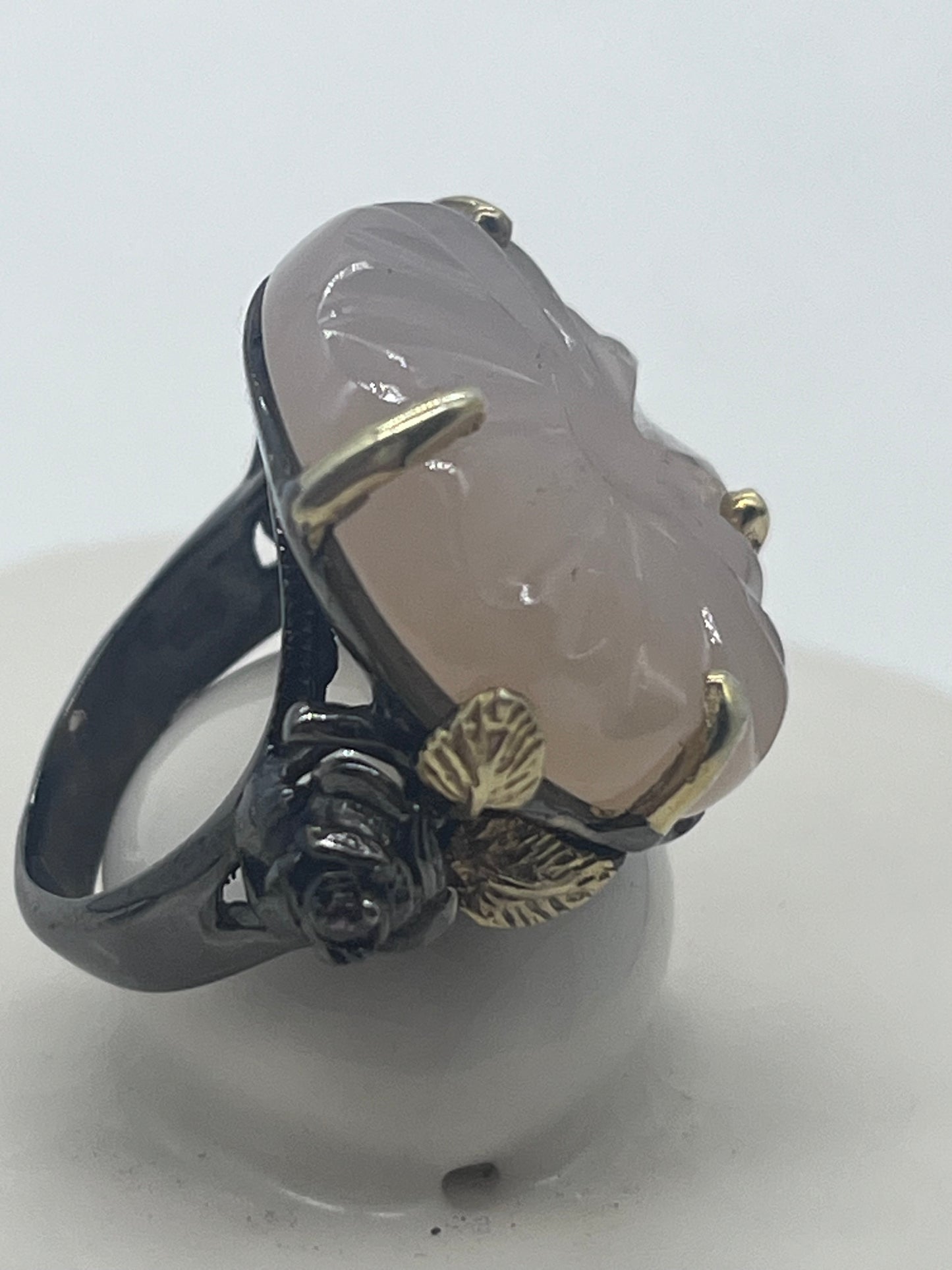 Rings Cuarz pink vintage cocktail