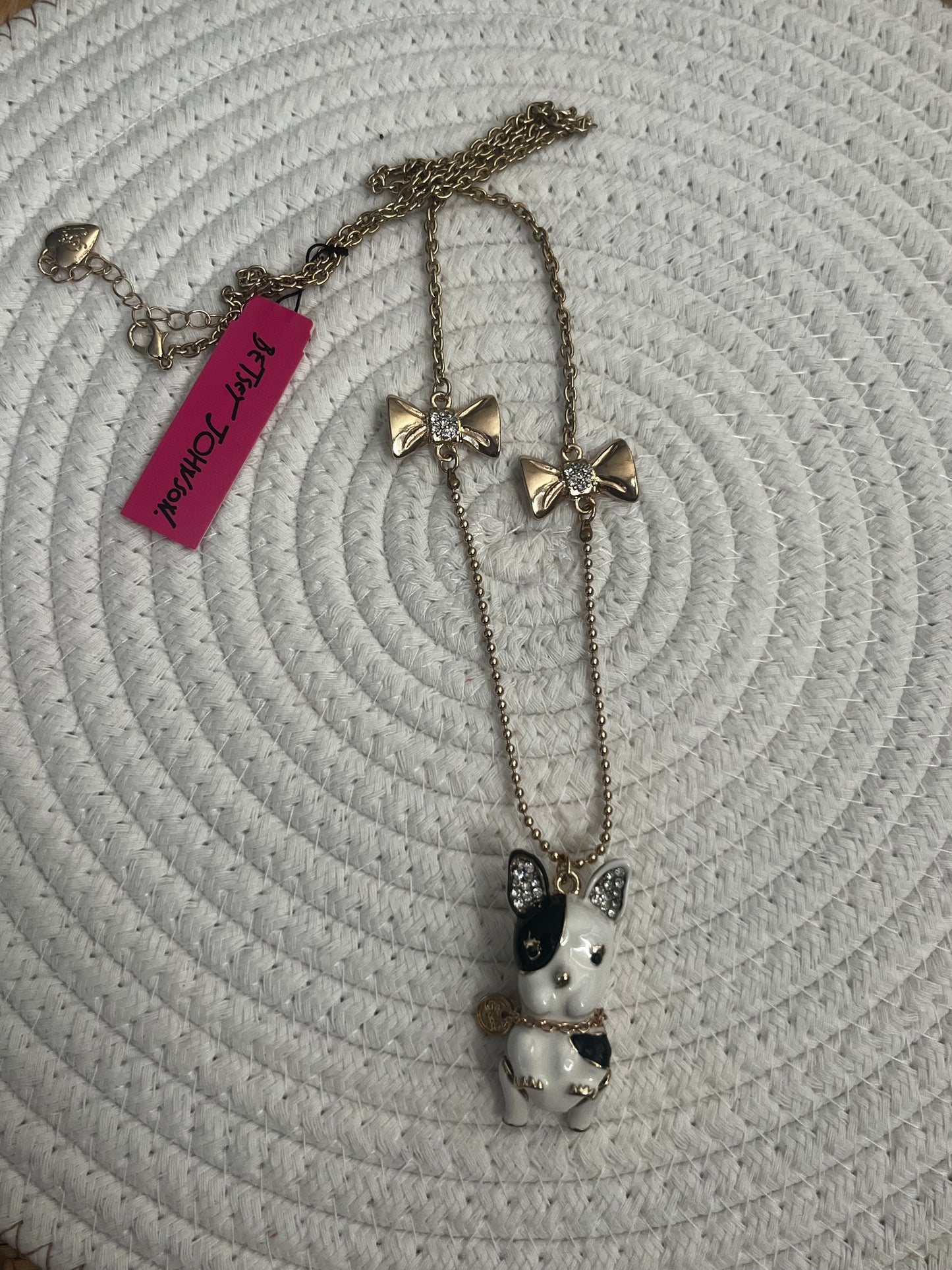 Betsey Johnson Bulldog Necklace 