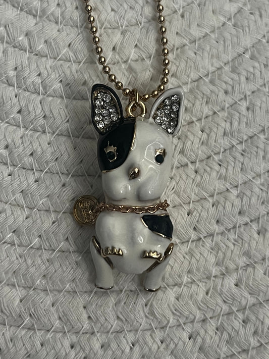 Betsey Johnson Bulldog Necklace 