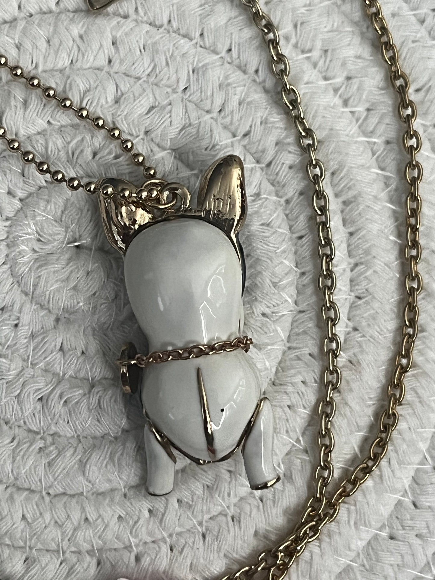 Betsey Johnson Bulldog Necklace 