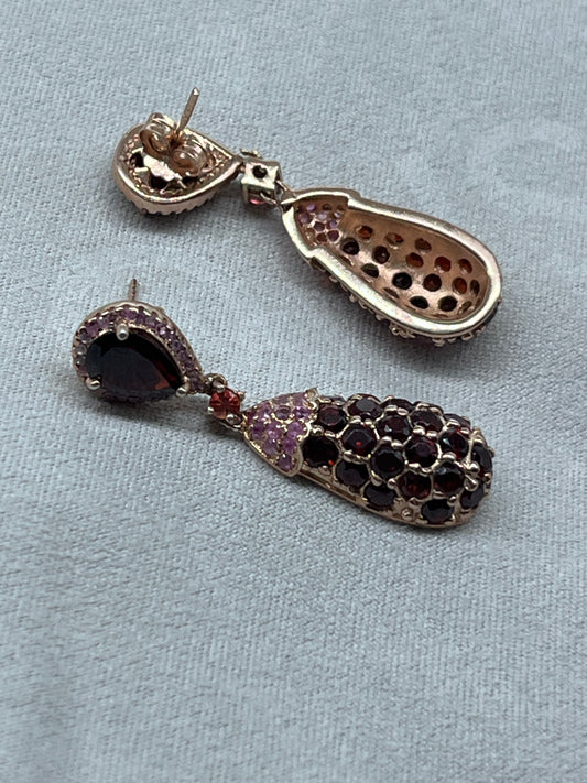 Elegant party tarrils in 925 silver and stones style for night