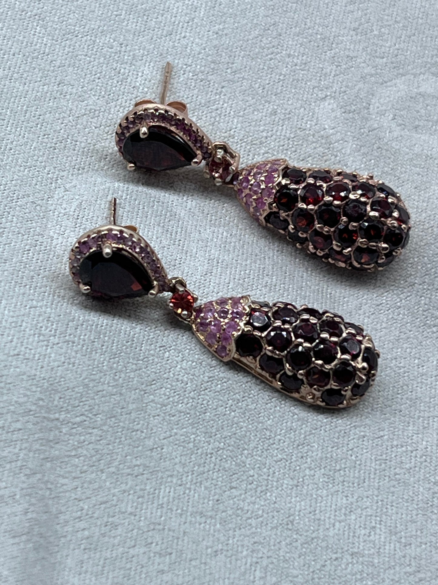 Elegant party tarrils in 925 silver and stones style for night