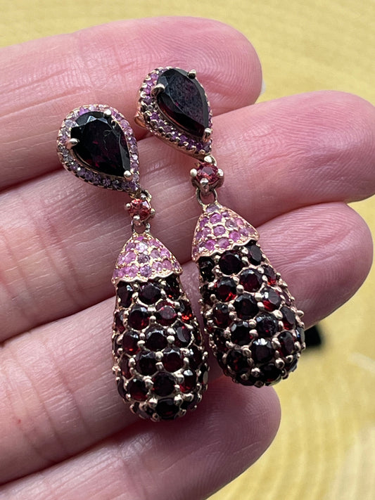 Elegant party tarrils in 925 silver and stones style for night