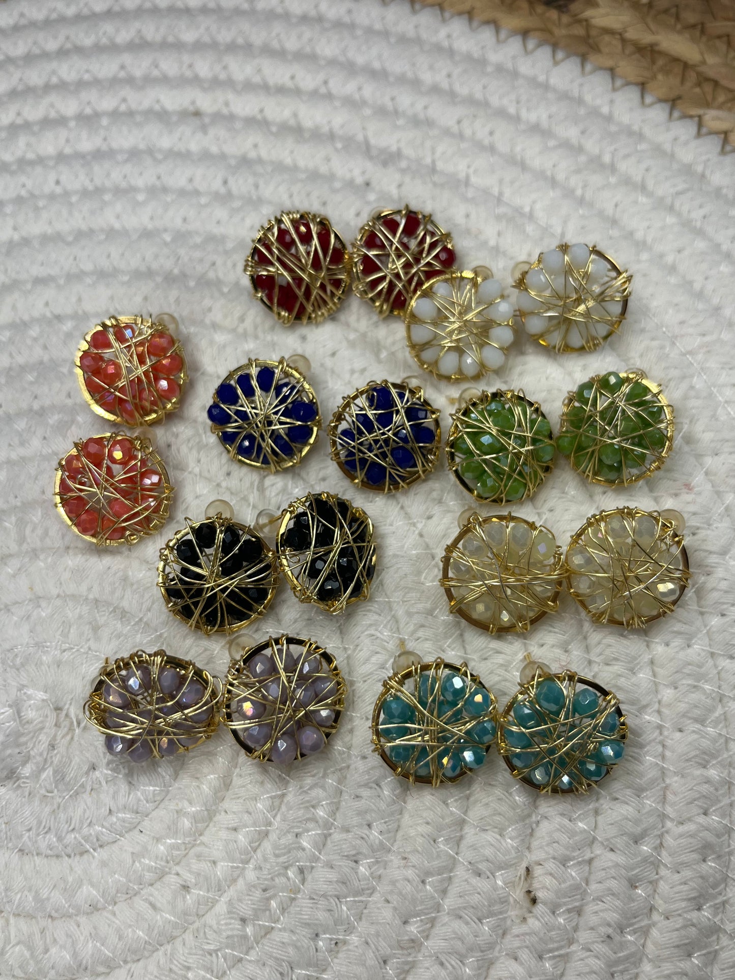 Zarcillo con cristales Rondell atrapasuenos