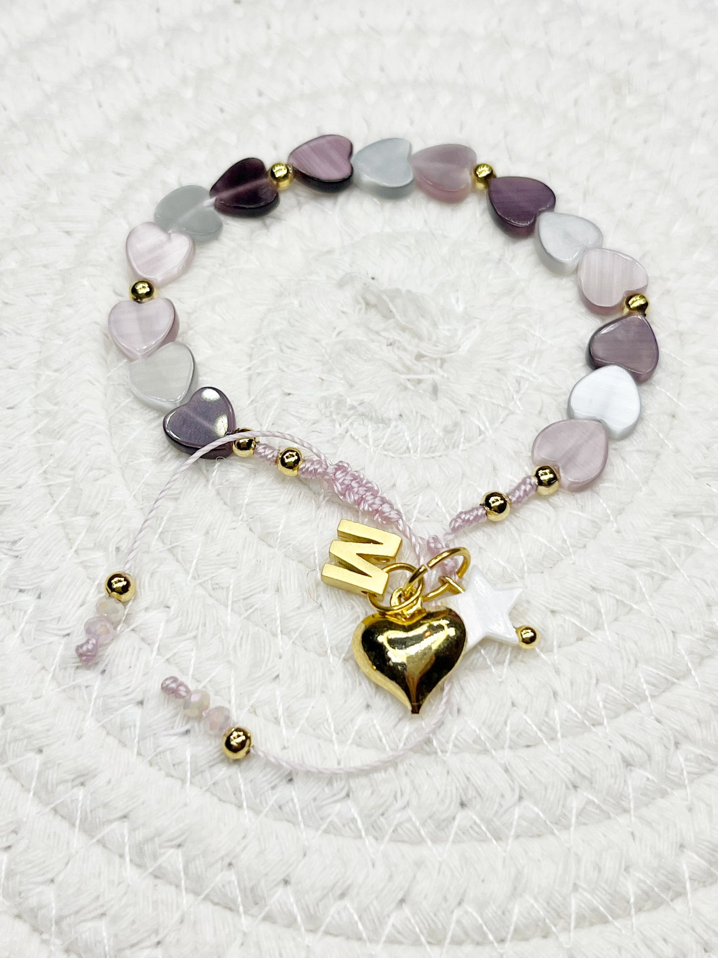 Pulsera de Corazones en nacar