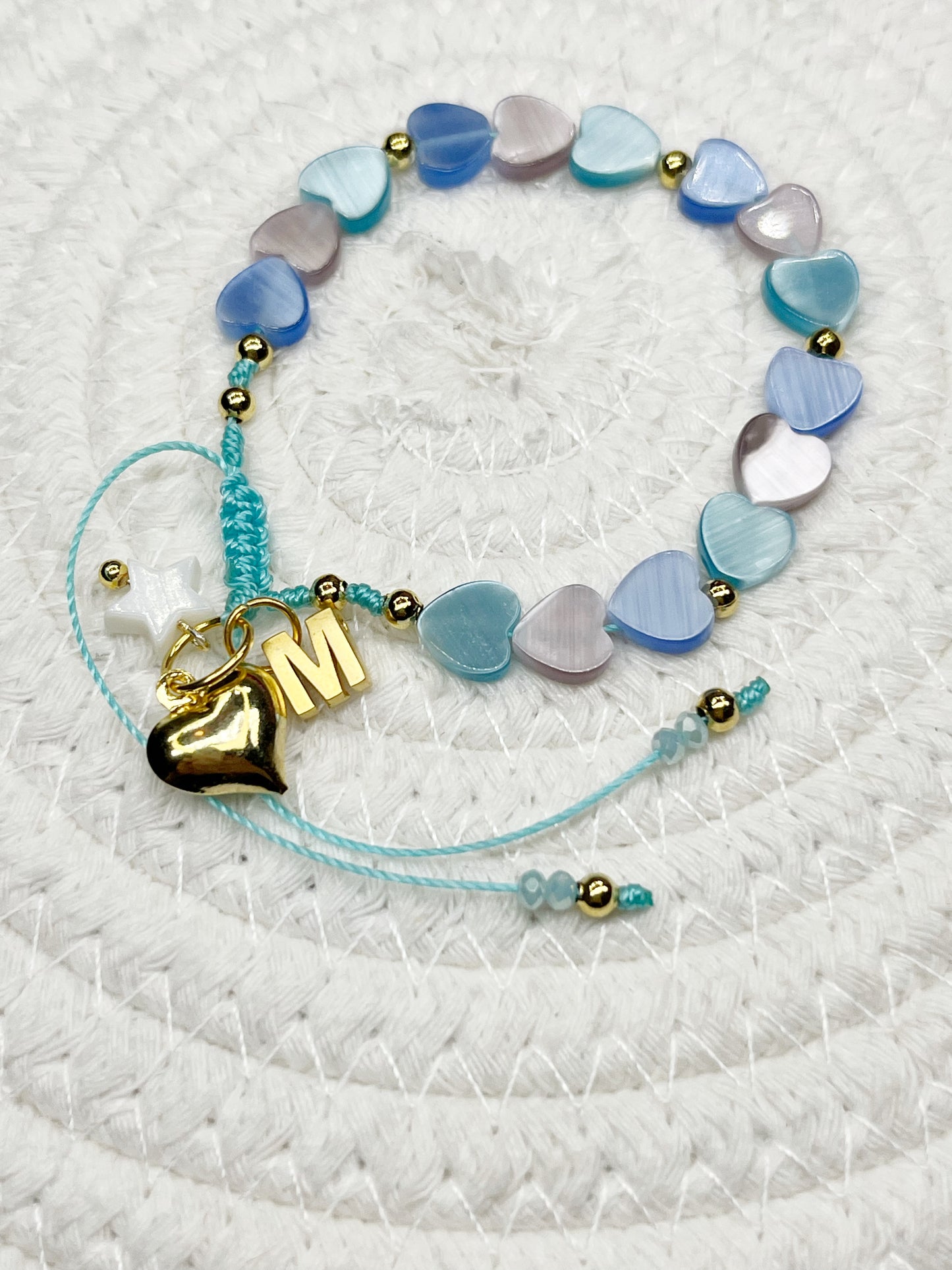 Pulsera de Corazones en nacar