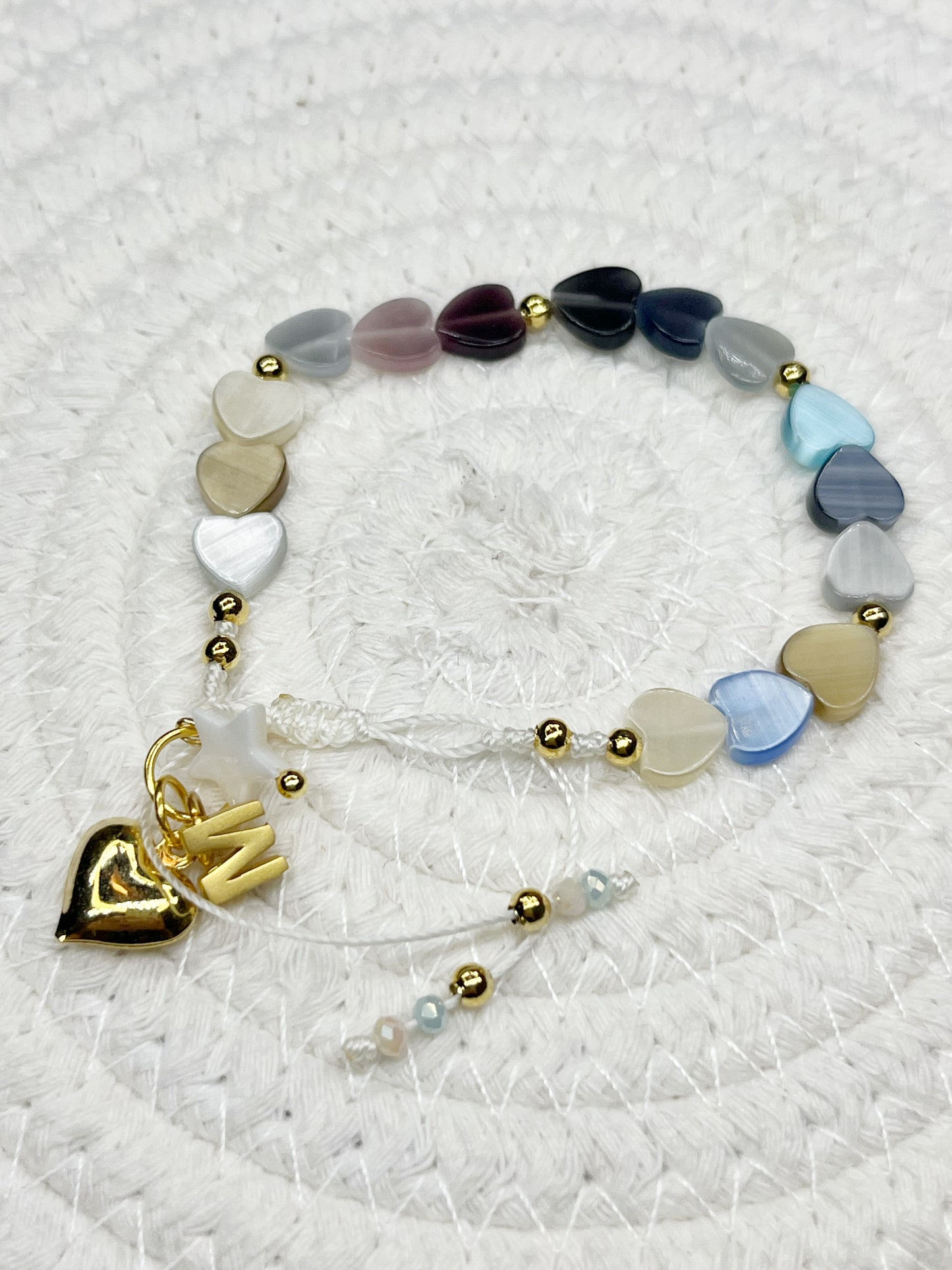 Pulsera de Corazones en nacar