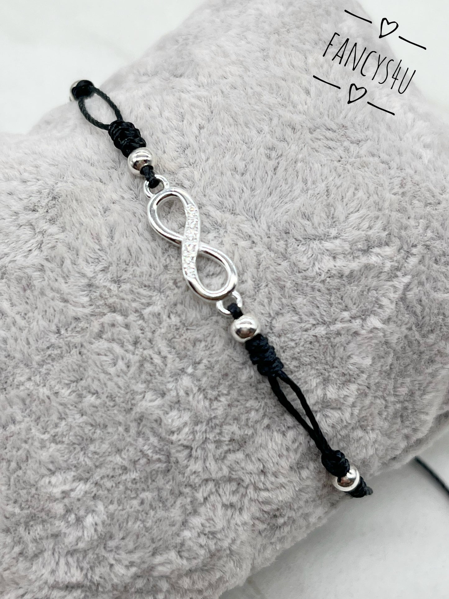 Brazaletes símbolo infinito plata 925 con zirconias