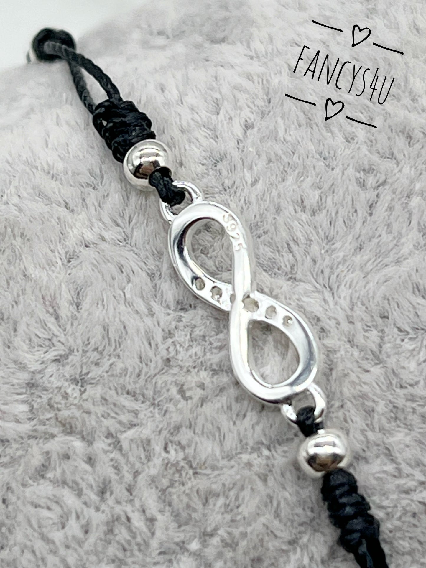 Brazaletes símbolo infinito plata 925 con zirconias