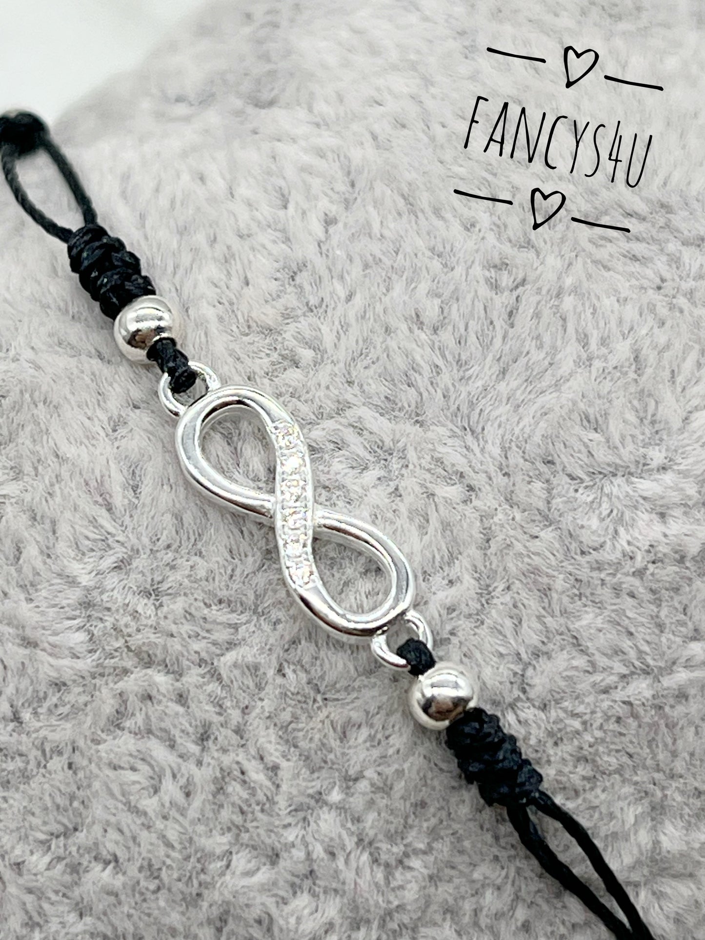 Brazaletes símbolo infinito plata 925 con zirconias