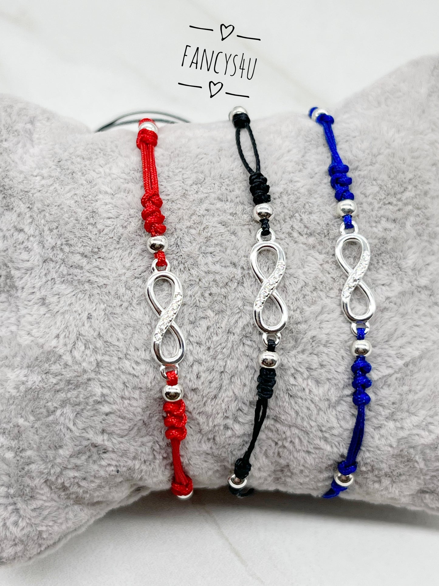 Brazaletes símbolo infinito plata 925 con zirconias