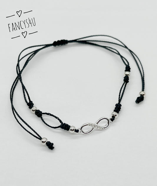 Brazaletes símbolo infinito plata 925 con zirconias